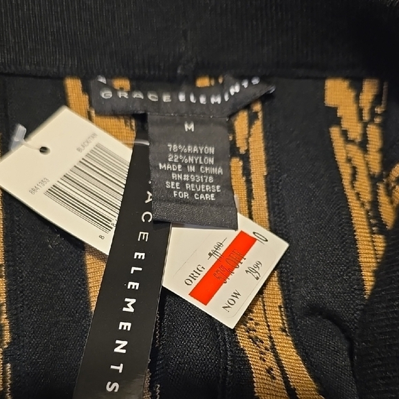 Grace Elements A-Line Orange Black Cocktail Skirt - Picture 2 of 3